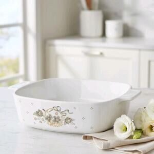 Vintage Corning Ware Country Cornflower Blue Ribbon A-1-B 1 Liter Casserole Dish